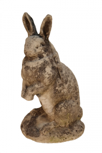 cast stone antique bunny