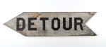 Double Sided Detour Sign