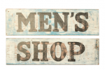 Antique Vintage Men's Clothing Store Sign