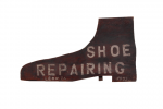 Wooden shoe repair trade sign dated 1933