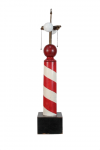 Barber shop pole, now a lamp
