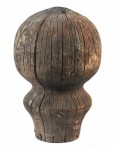 Interesting large wood post finial, beautifully aged