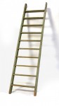 Old green painted ladder