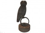 Cast Iron Owl Sculpture