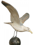 One of a kind, American folk art Seagull Carving from a private NY estate c. 1920