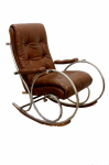 Eclectic Leather And Steel Rocker