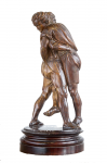 Extraordinarily Special, One of a Kind, 19th Century Carving of Two Wrestlers