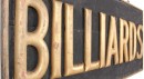 Rare 19th Century Billiards Sign