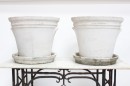 Excellent pair or extremely large, vintage garden planters