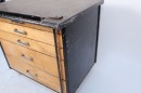 Vintage, Industrial iron and maple drawers