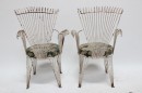 Pair of vintage French Garden Chairs by Mathieu Mategot