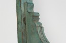 Pair of Architectural Brackets in Old Green Paint c 1860
