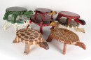 Set of 8 Turtle Footstools