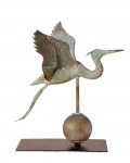 flying heron antique weathervane