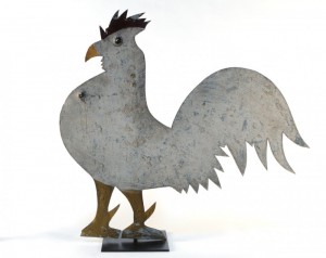 iron rooster weathervane antique