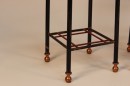 Set of six steel, artist made, sculptural stools