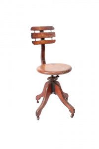 1930s artist work stool with back