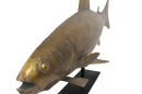 Rare Salmon weathervane from a bait & tackle shop in coastal Maine, c.1940, copper and gold guilded