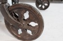 Steampunk industrial cart with very unique 10" iron casters