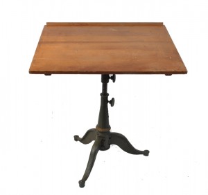 Late 19th century drafting table in original paint