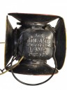 Vintage railroad signal light rewired for lamp