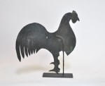 Black metal rooster weathervane